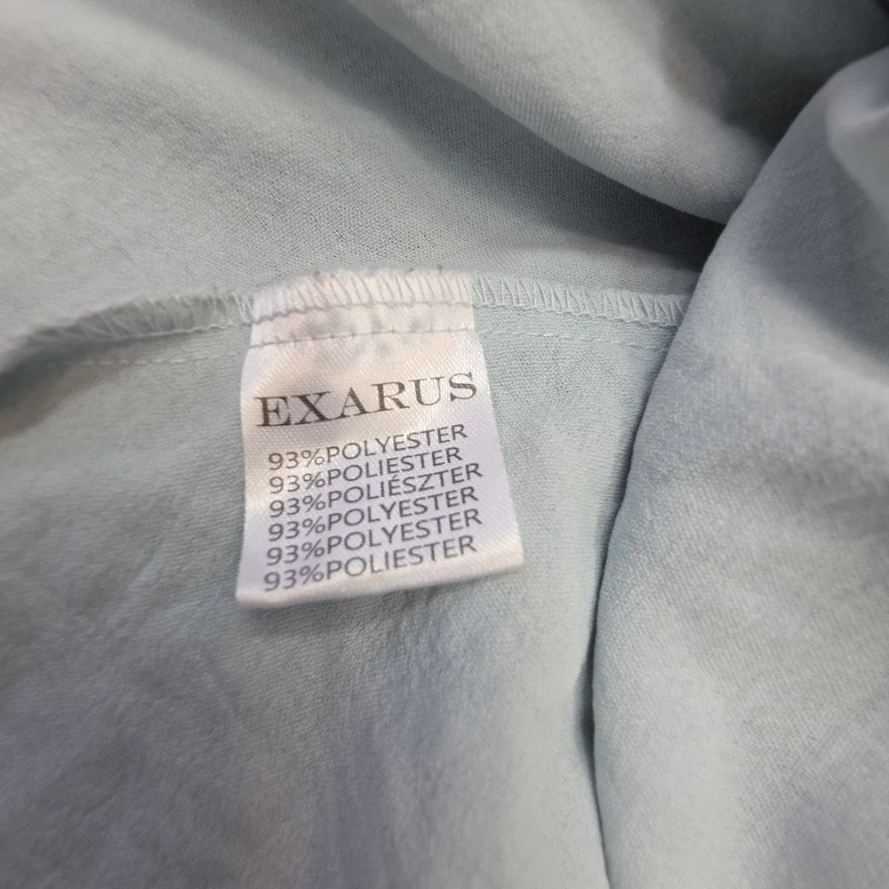 Exarus Girls Light Blue Tiered Dress Size 160 Youth 12 14 Spaghetti Strap